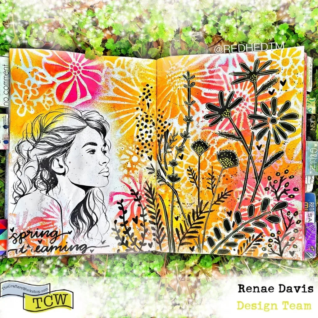 The Crafters Workshop 6x6 Stencil Summer Meadow-3