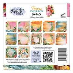 3Quarter Designs Tropic Excursion 6x6 Paper Pack-1