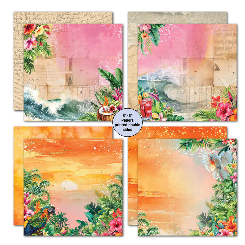 3Quarter Designs Tropic Excursion 6x6 Paper Pack-2