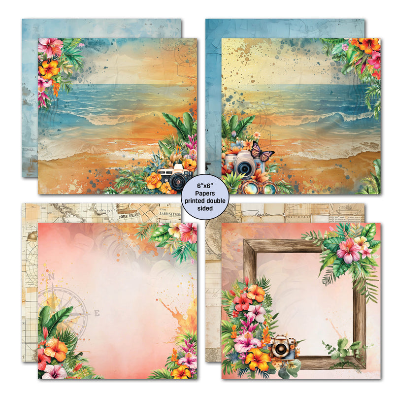 3Quarter Designs Tropic Excursion 6x6 Paper Pack-3