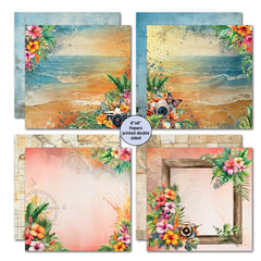 3Quarter Designs Tropic Excursion 8x8 Paper Pack-3