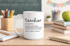 Teacher Definition Mug | 15oz Dictionary Style Teacher Coffee Mug | Teacher Appreciation Gift | Educator Gift | Funny Teacher Mug-1