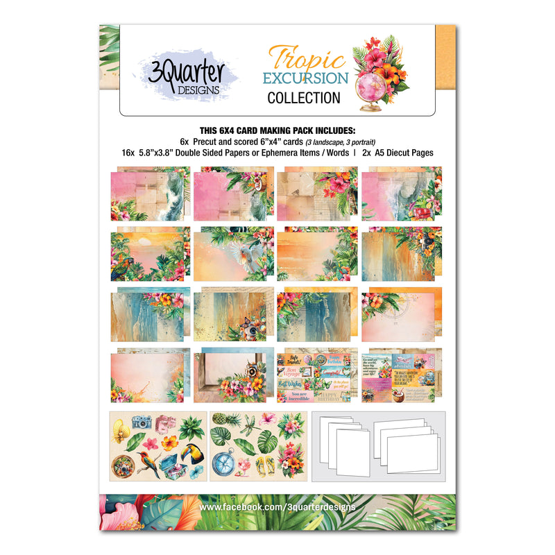 3Quarter Designs Tropic Excursion 6x4 Card Pack-1