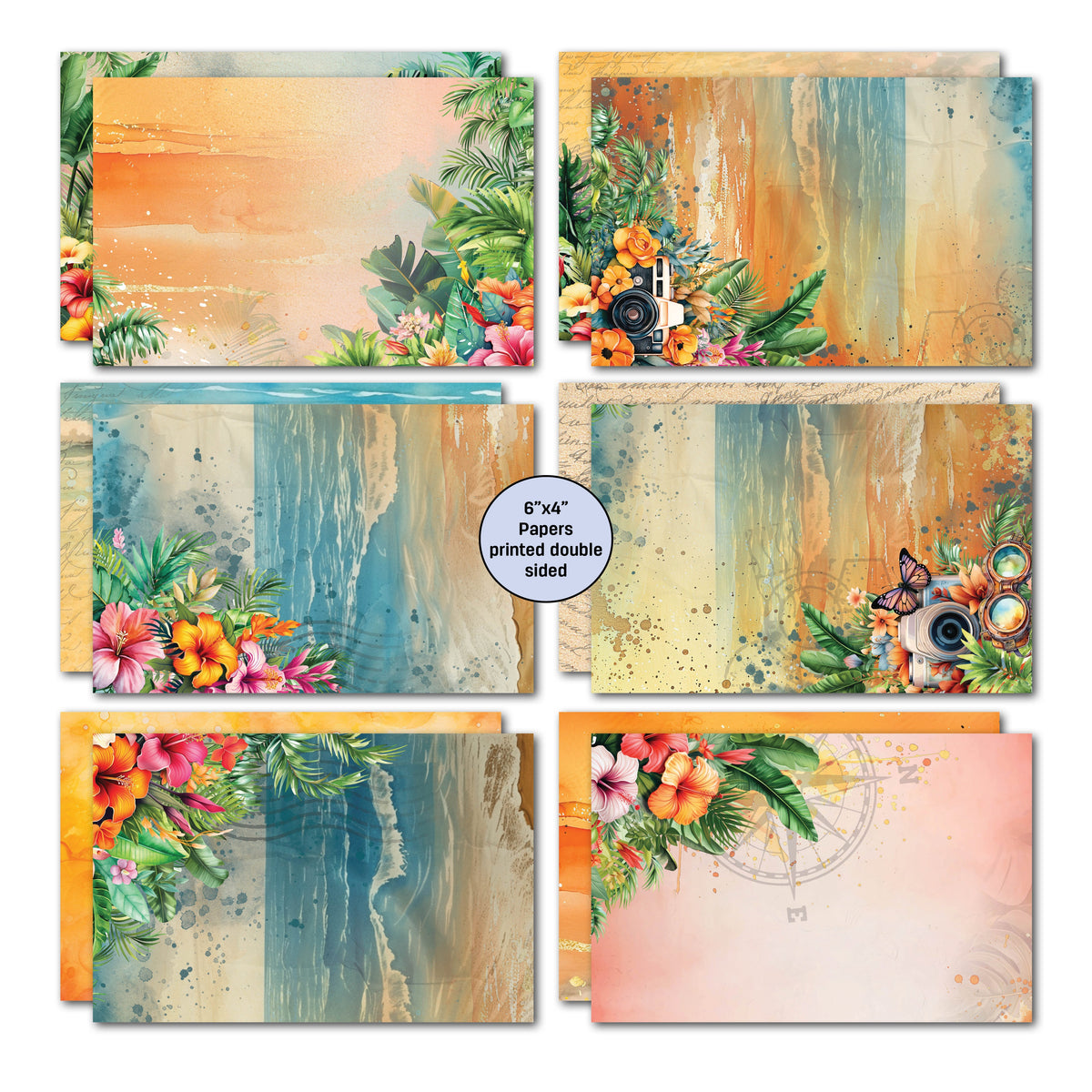 3Quarter Designs Tropic Excursion 6x4 Card Pack-4