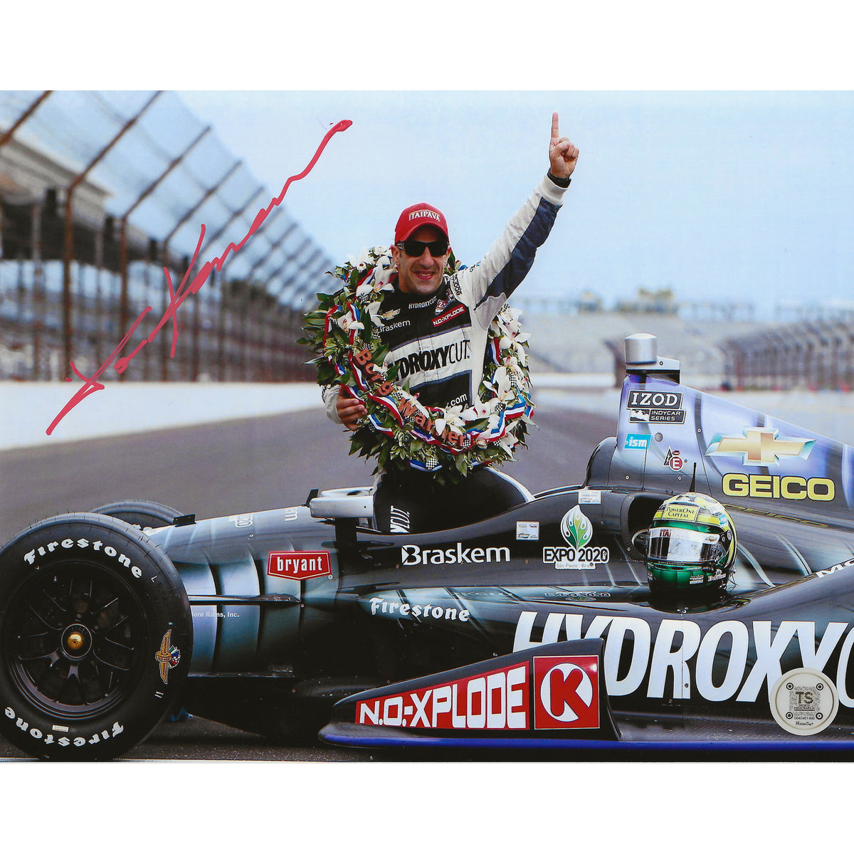 Tony Kanaan Autographed Indianapolis 500 Winner 8x10 Photo-1