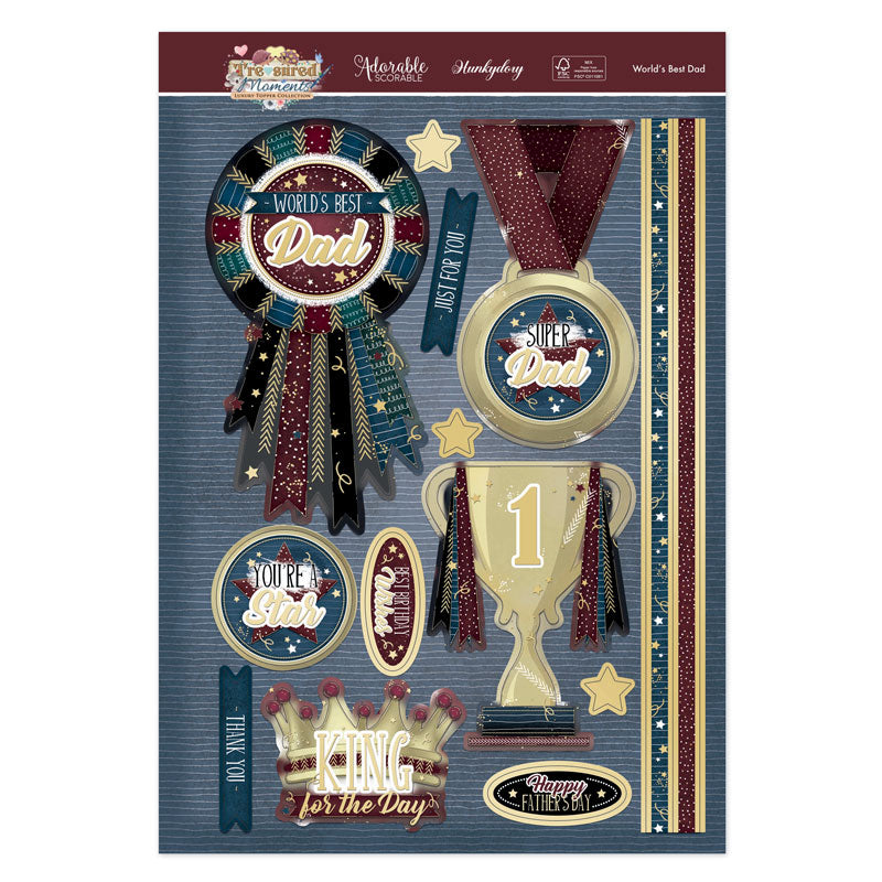 World's Best Dad Luxury Topper Set-2