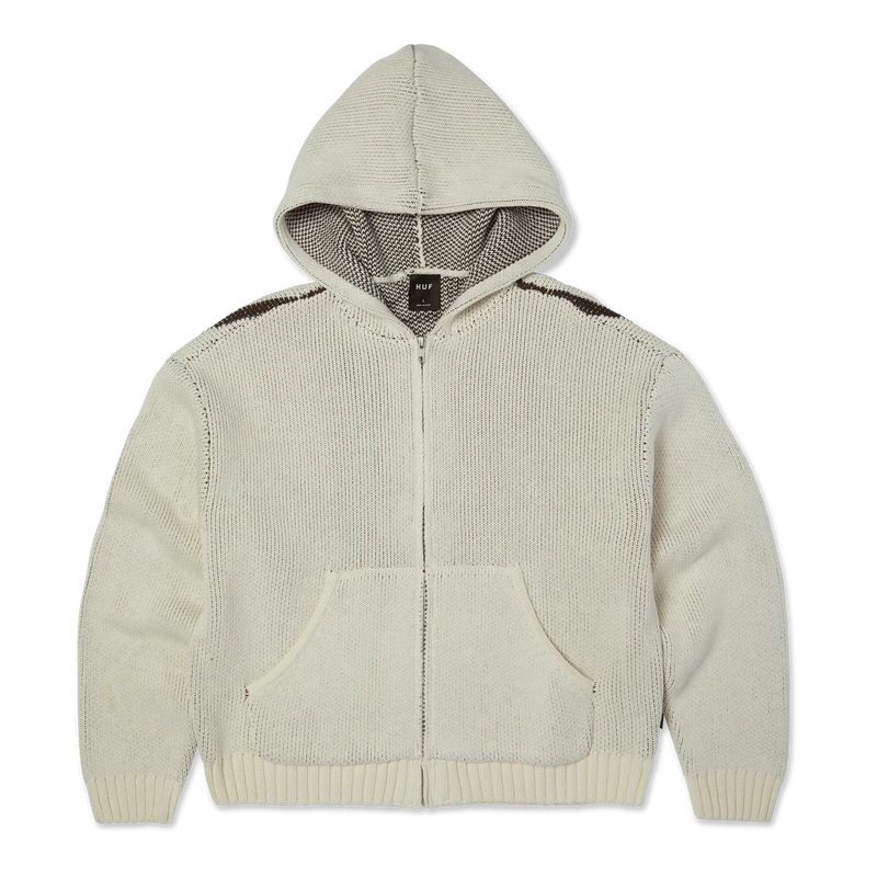 HUF 'Token' Zip Hooded Sweater - Bleach-1
