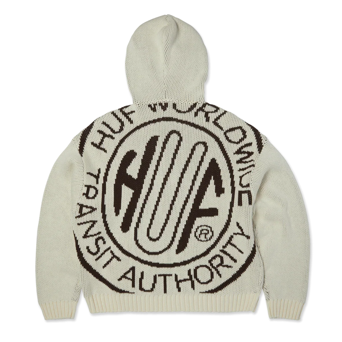 HUF 'Token' Zip Hooded Sweater - Bleach-2
