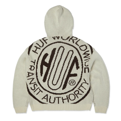 HUF 'Token' Zip Hooded Sweater - Bleach-2