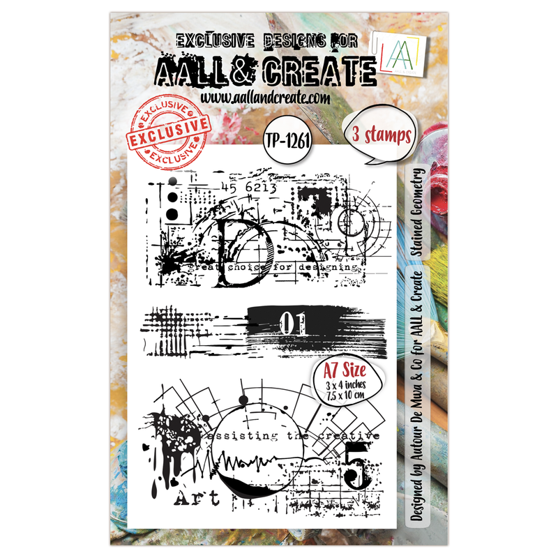 AALL and Create - A7 Stamp Set - Stained Geometry-1