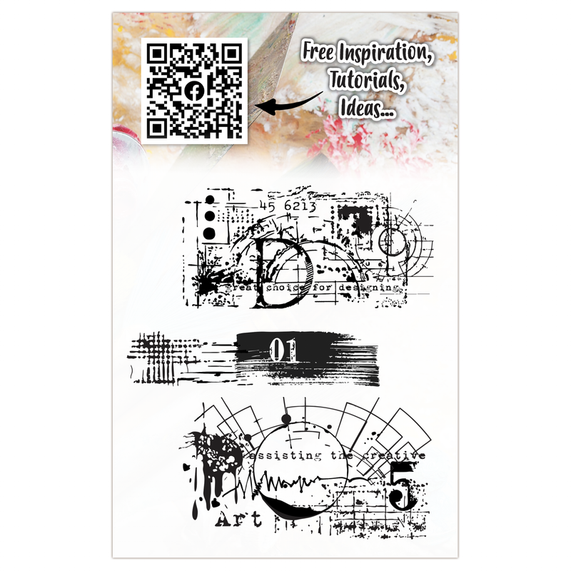 AALL and Create - A7 Stamp Set - Stained Geometry-2