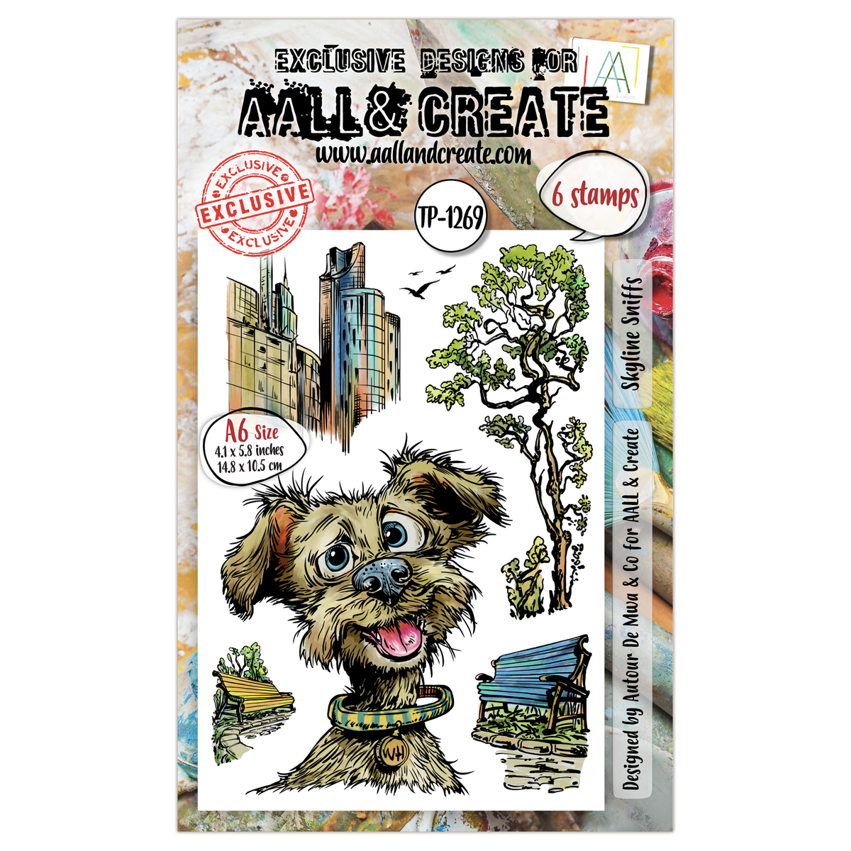 AALL and Create - A6 Stamp Set - Skyline Sniffs-1