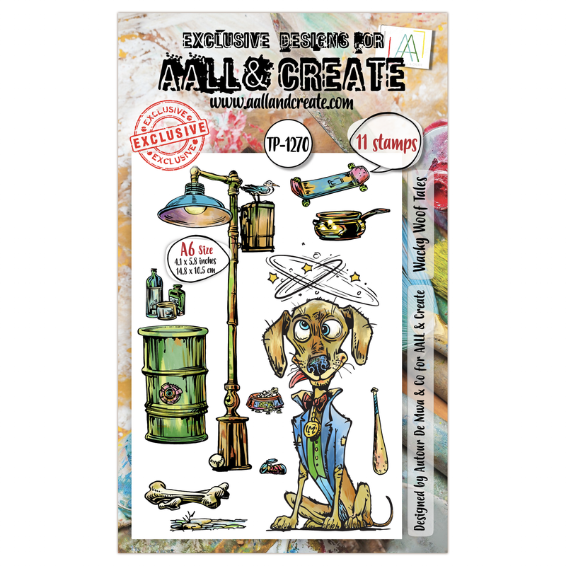 AALL and Create - A6 Stamp Set - Wacky Woof Tales-1
