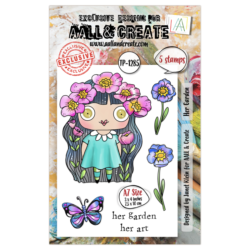AALL and Create - Set de tampons A7 - Son jardin-1