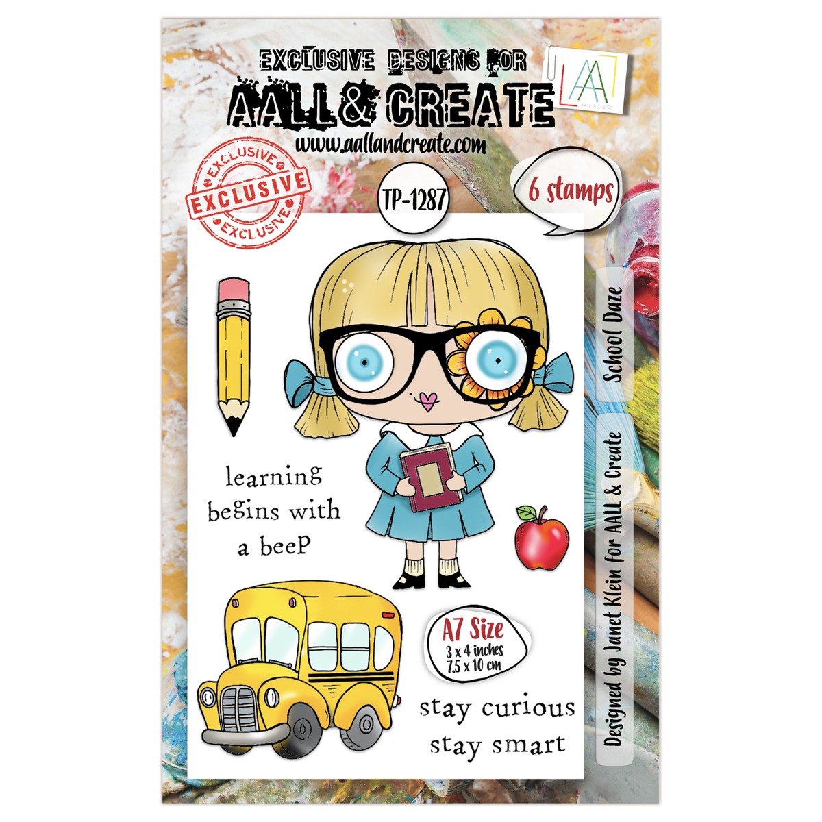 AALL et Create - Set de tampons A7 - School Daze-1