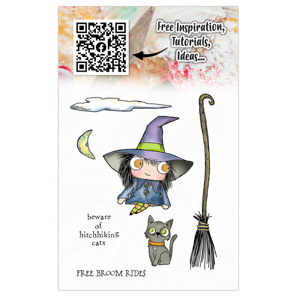 AALL and Create - A7 Stamp Set - Free Broom Rides-2