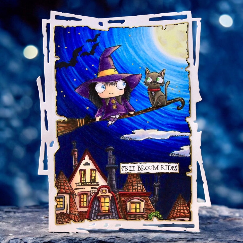 AALL and Create - A7 Stamp Set - Free Broom Rides-9