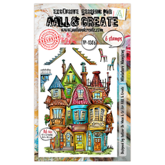 AALL and Create - Set de tampons A6 - Maisons miniatures-1