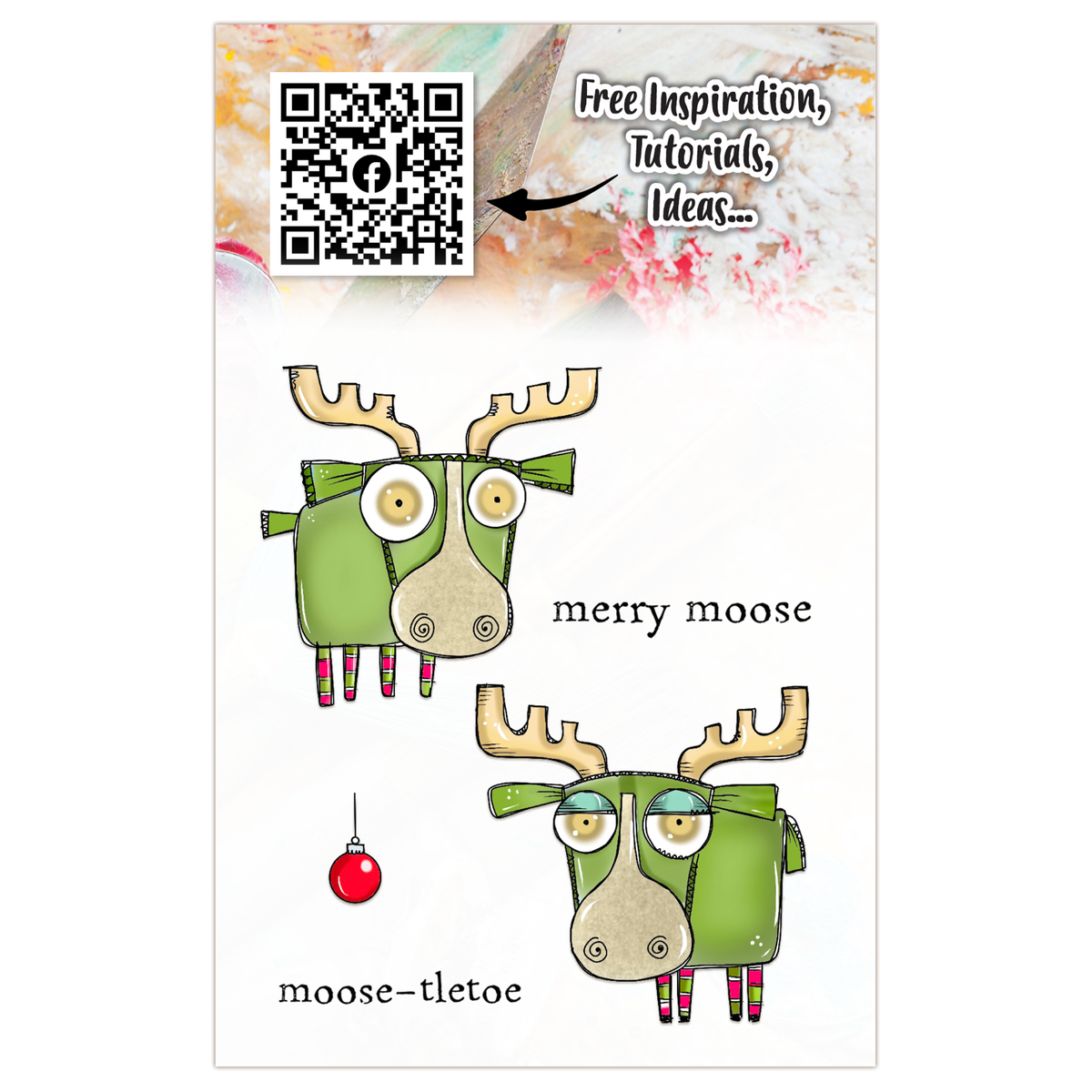 AALL and Create - A7 Stamp Set - Moose-tletoe-2