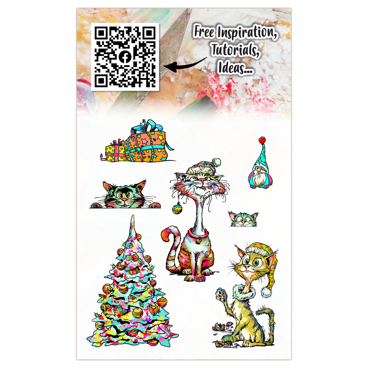 AALL and Create - A6 Stamp Set - Catmas Capers-2