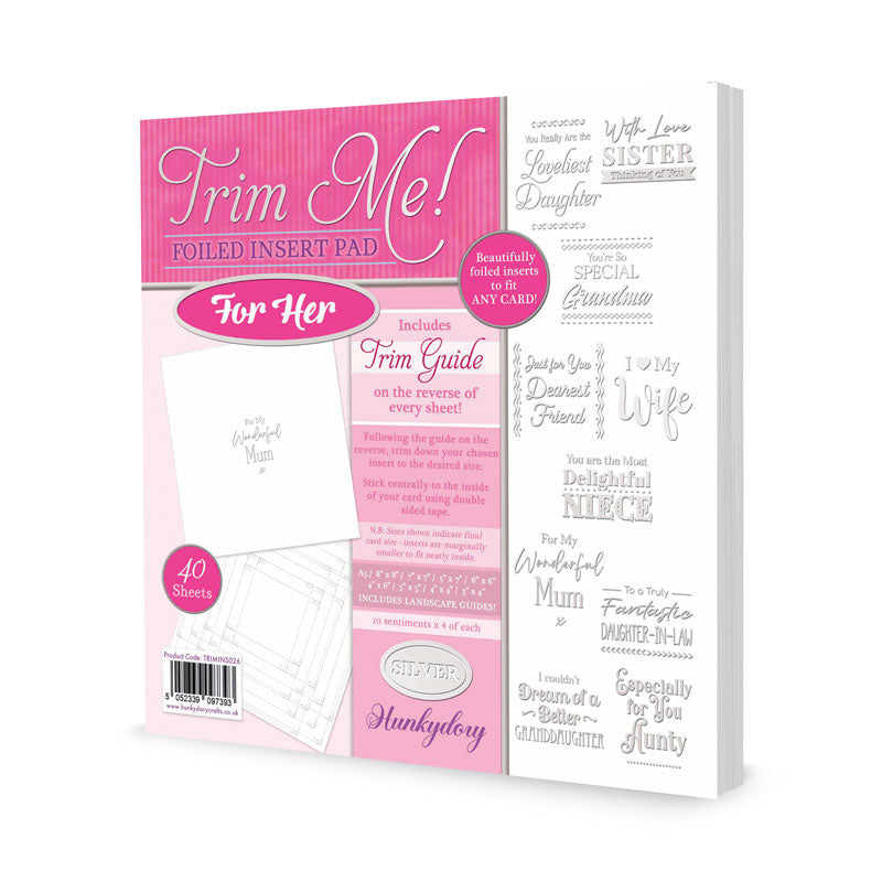 Trim Me! Foiled Insert Pad - For Her - Silver-1