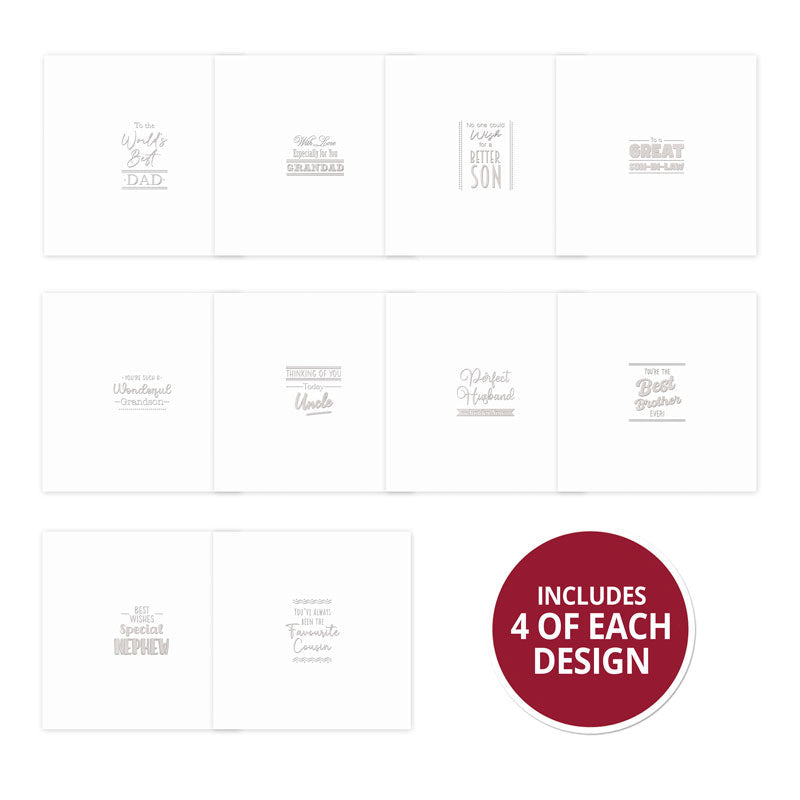 Trim Me! Foiled Insert Pad - For Him - Silver-2