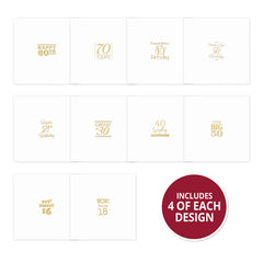 Trim Me! Foiled Insert Pad - Birthday Milestones - Gold-2