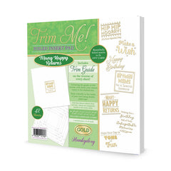 Trim Me! Foiled Insert Pad - Many Happy Returns - Gold-1