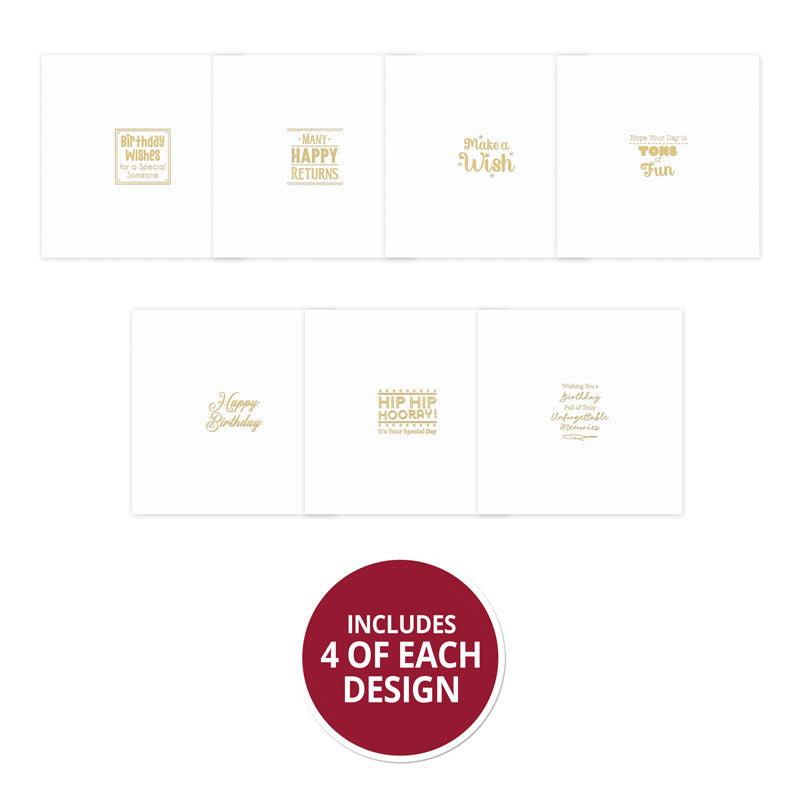 Trim Me! Foiled Insert Pad - Many Happy Returns - Gold-2
