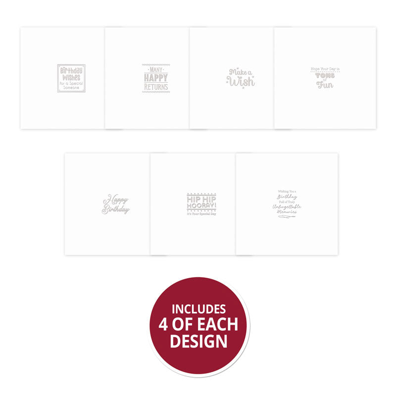 Trim Me! Foiled Insert Pad - Many Happy Returns - Silver-2