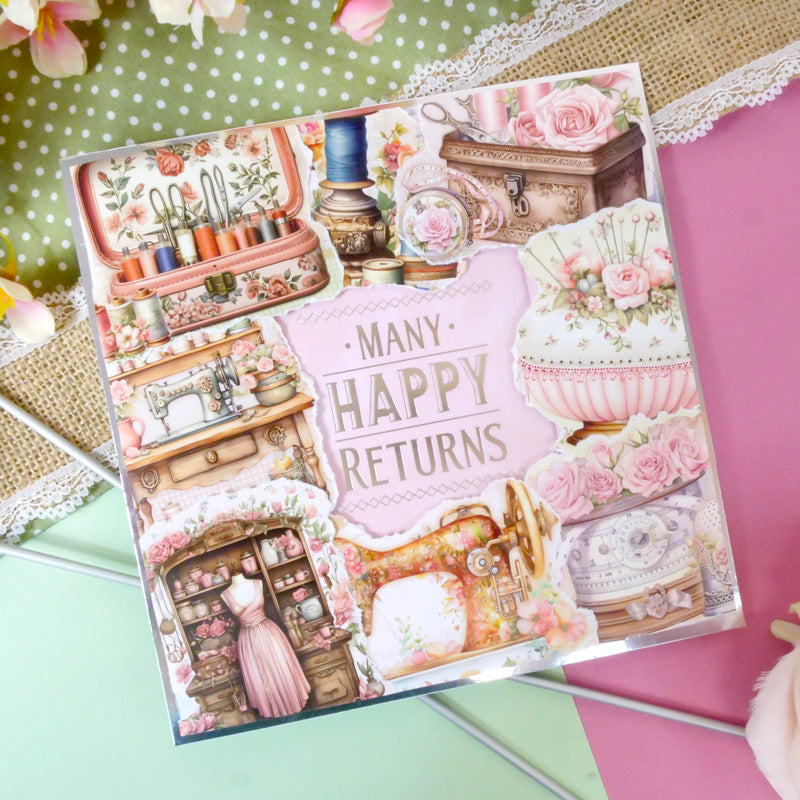 Trim Me! Foiled Insert Pad - Many Happy Returns - Silver-4