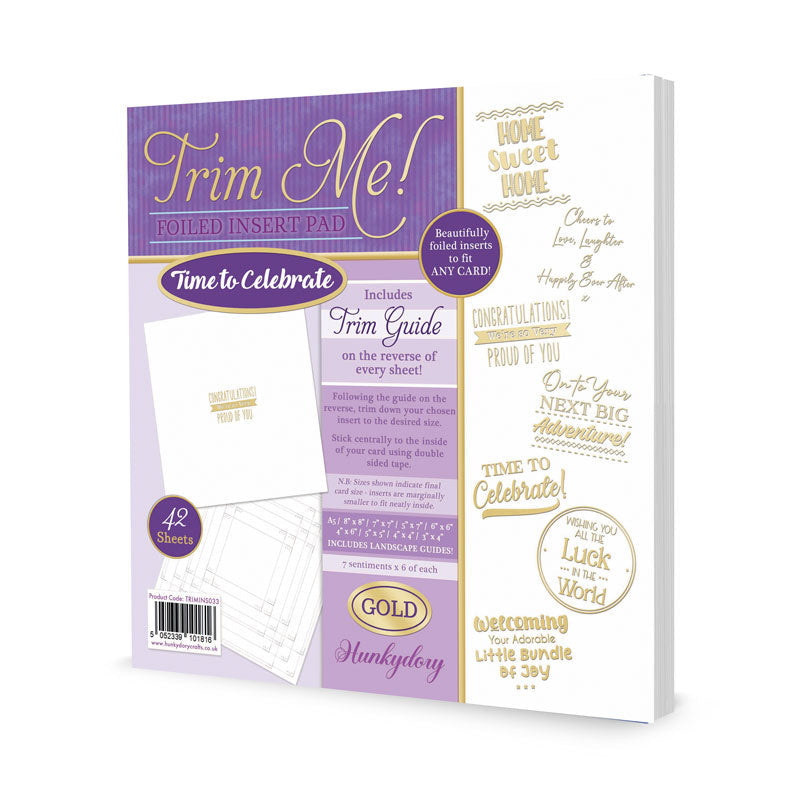 Trim Me! Foiled Insert Pad - Time to Celebrate - Gold-1
