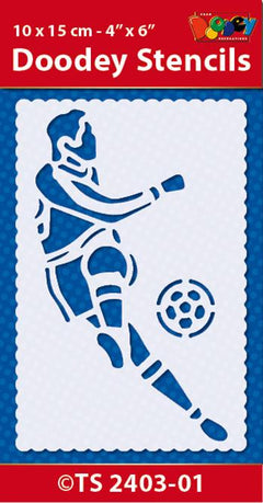 Stencil 10x15 cm Football-1