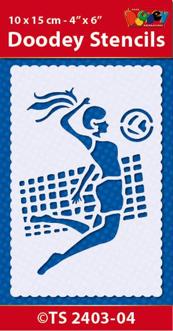Stencil 10x15 cm Volleyball-1