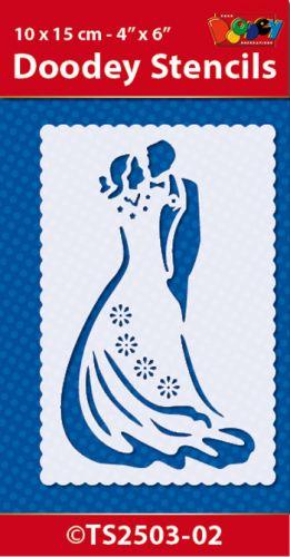Stencil 10x15 cm Wedding Couple (2)-1