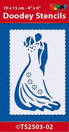 Stencil 10x15 cm Wedding Couple (2)-1