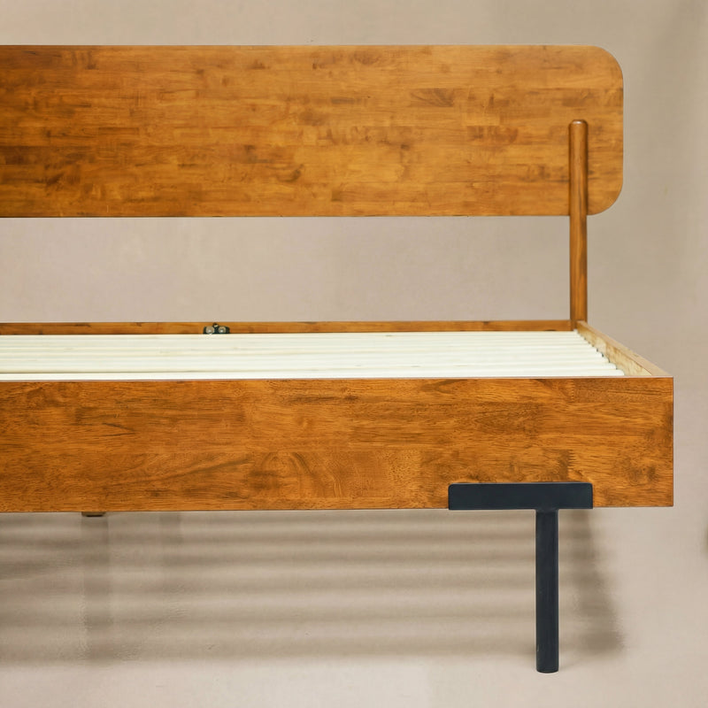Frida Solid Wood Bed Frame-4
