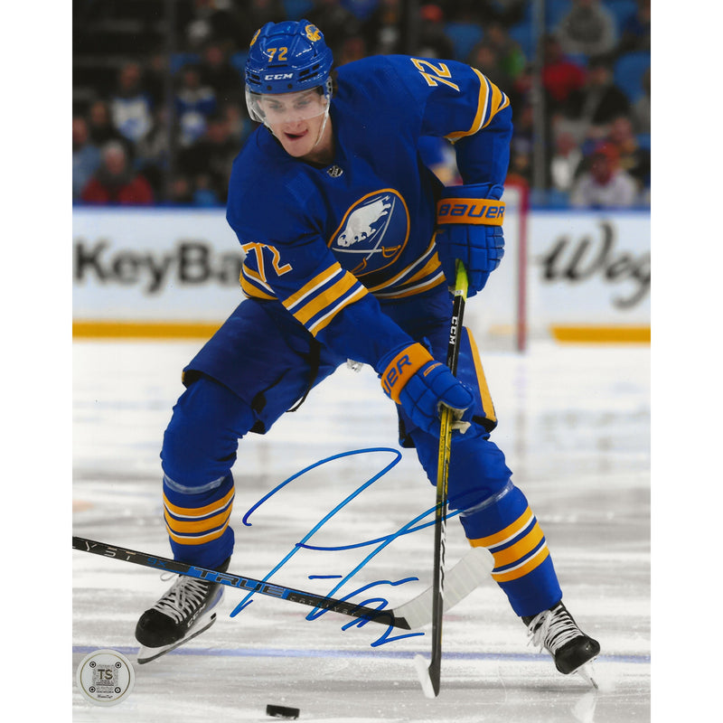 Tage Thompson Autographed Buffalo Sabres Stickhandling 8x10 Photo-1