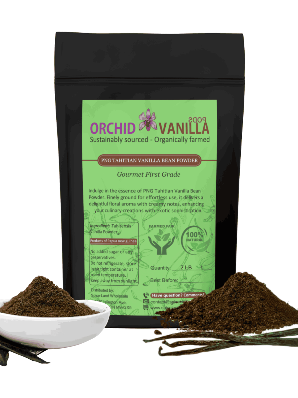 Tahitian Ground Vanilla Bean Powder <br> First Grade<BR>-5
