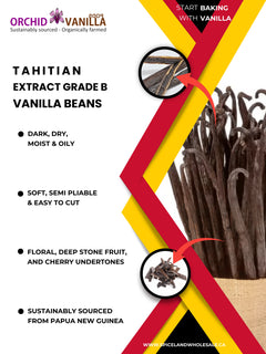 Tahitian Extract Vanilla Beans Grade-B <br>For Extract Making<BR>By Pound-1