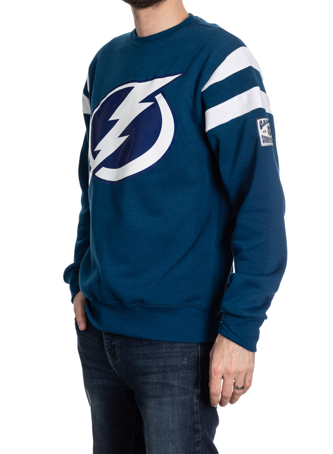 Tampa Bay Lightning Varsity Retro Style Crewneck Sweatshirt-2