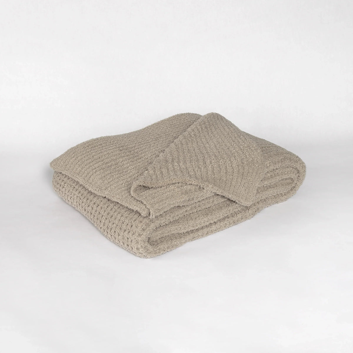 Greige Waffle Extended Throw-8