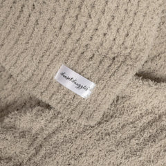 Greige Waffle Extended Throw-5