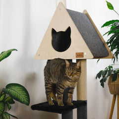 Teepee Hideout - Deluxe 2-Level Cat Tree-9