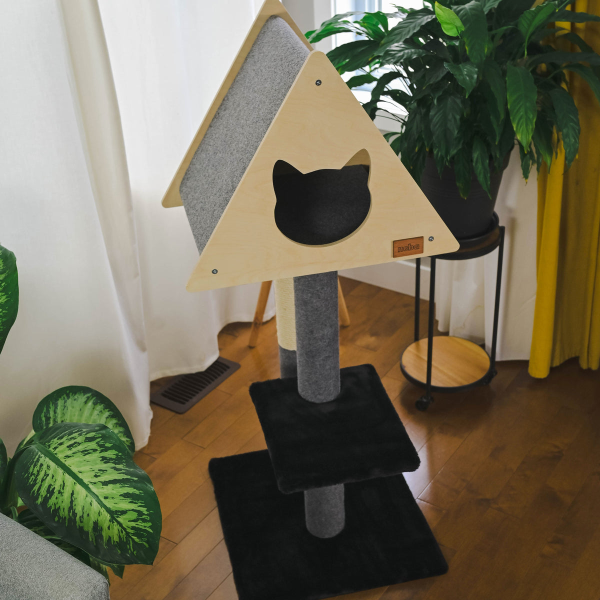 Teepee Hideout - Deluxe 2-Level Cat Tree-11