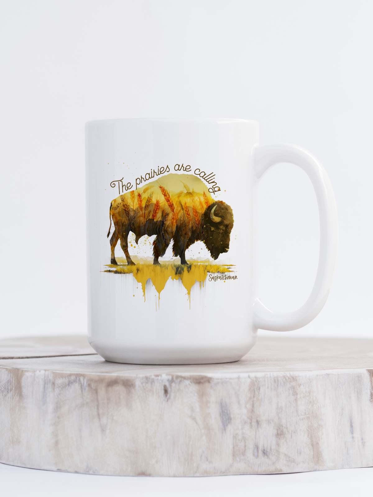 The Prairies Are Calling Ceramic Mug | Saskatchewan Mug-1