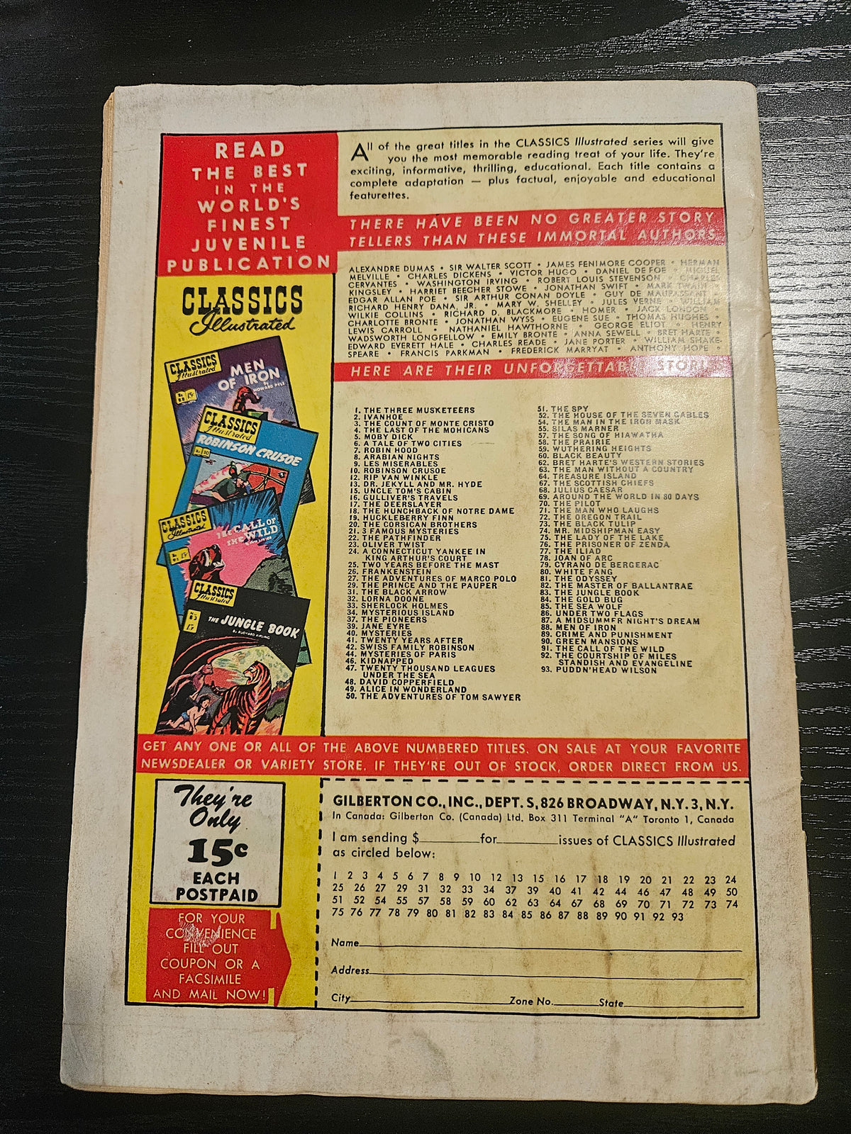 Classics Illustrated No.1 – The Three Musketeers (1949)