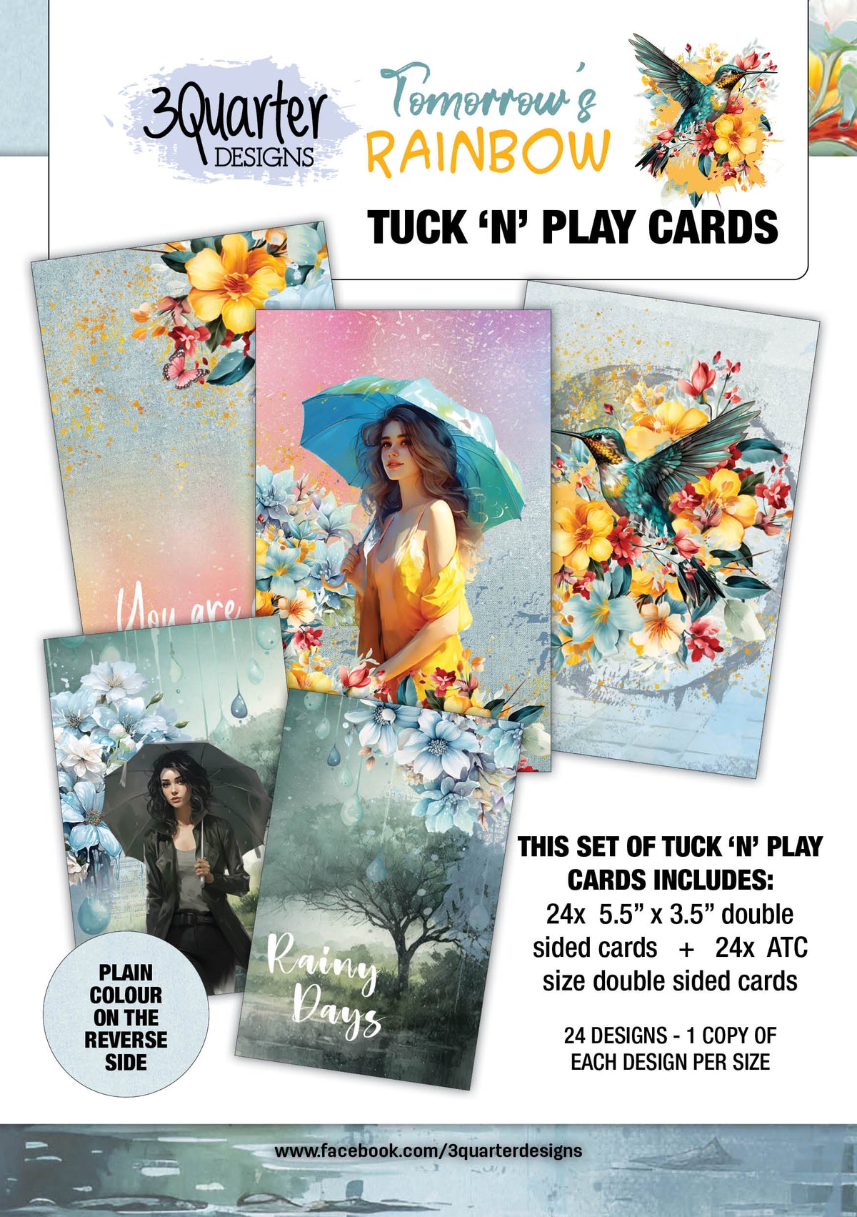 3Quarter Designs Tomorrow's Rainbow - Tuck N Play Cards-1