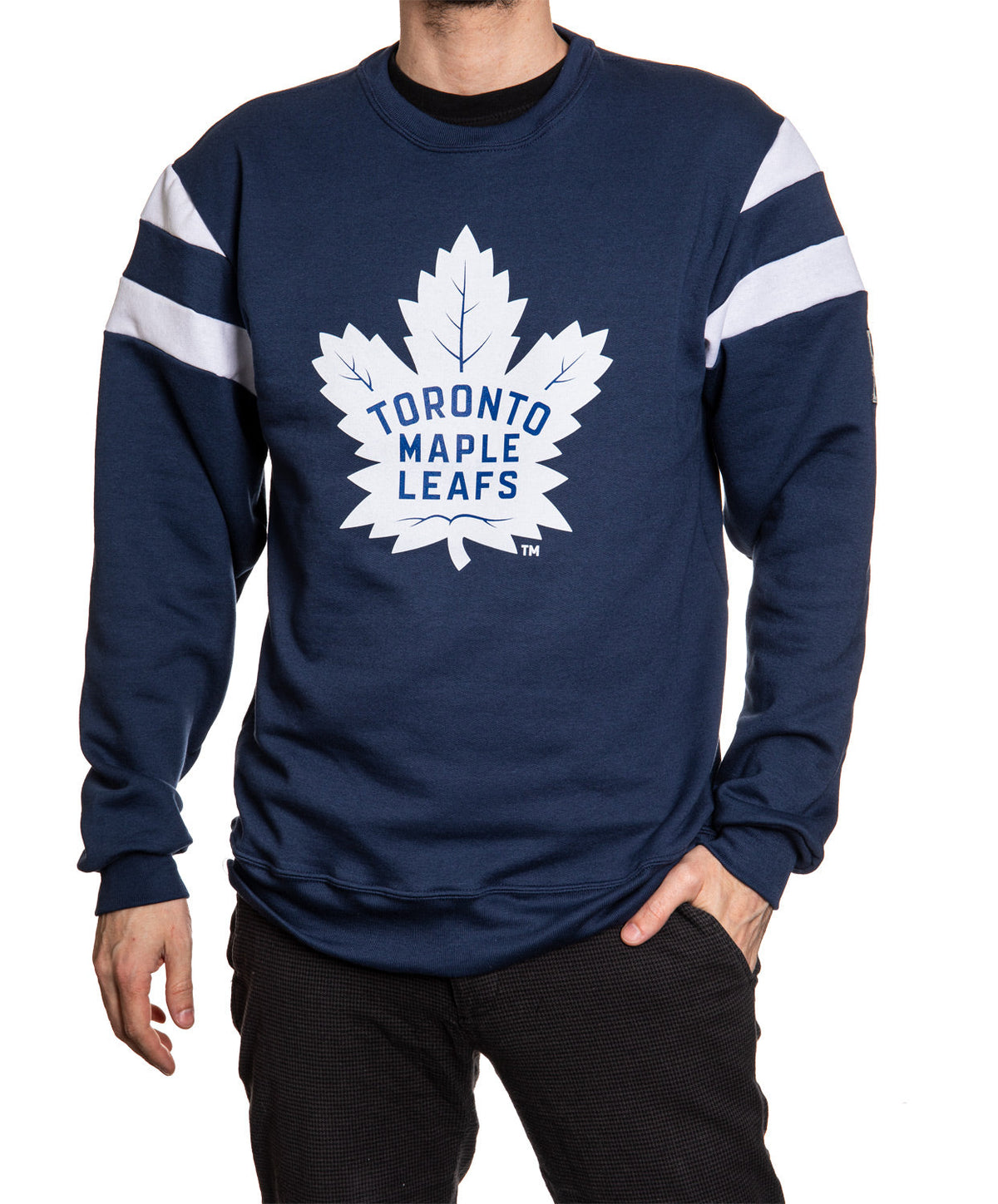 Toronto Maple Leafs Varsity Retro Style Crewneck Sweatshirt-1