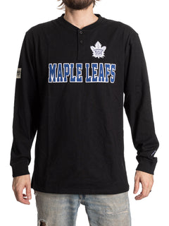 Toronto Maple Leafs Long Sleeve Henley Blackout Edition-1